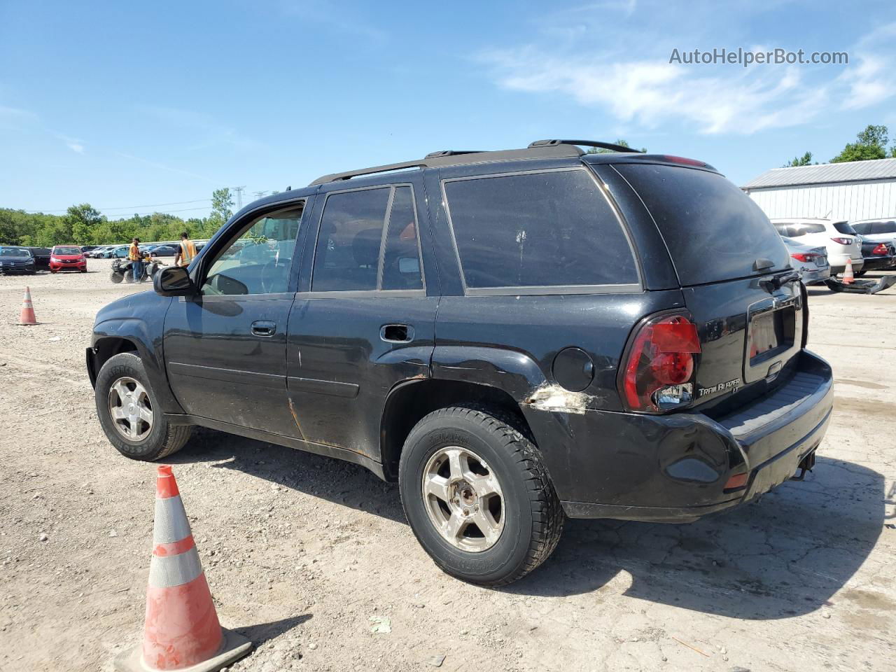 2006 Chevrolet Trailblazer Ls Black vin: 1GNDT13S862240137