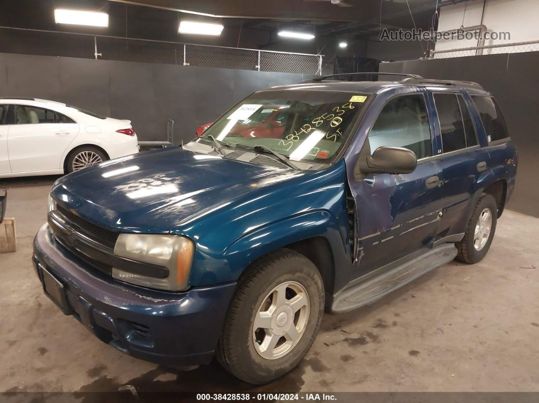 2002 Chevrolet Trailblazer Ls Blue vin: 1GNDT13S922230470