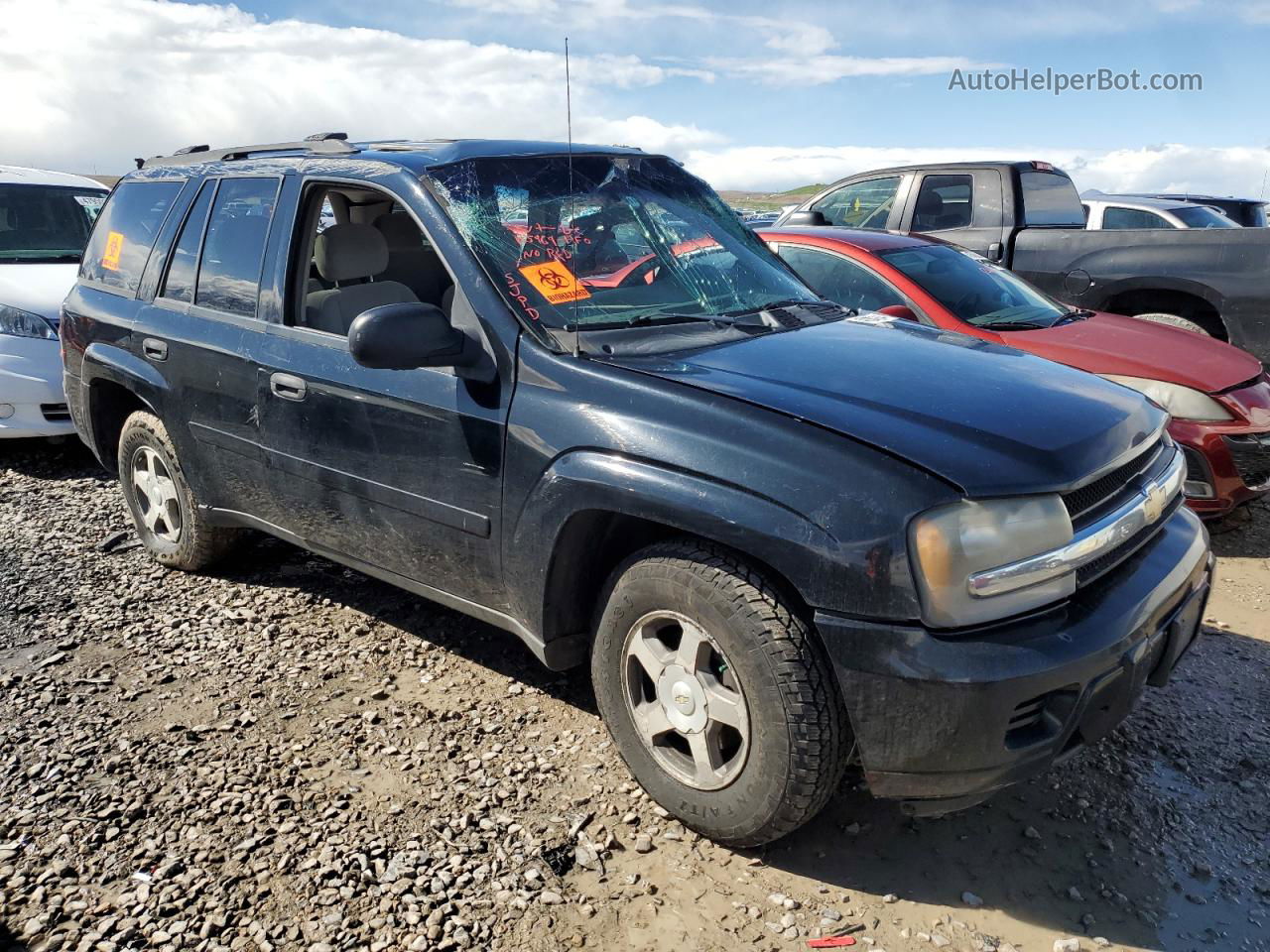 2006 Chevrolet Trailblazer Ls Black vin: 1GNDT13S962302659