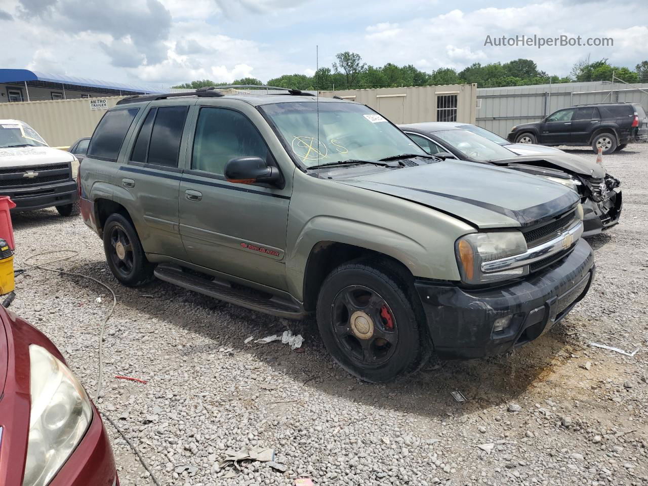 2002 Chevrolet Trailblazer  Green vin: 1GNDT13SX22439538