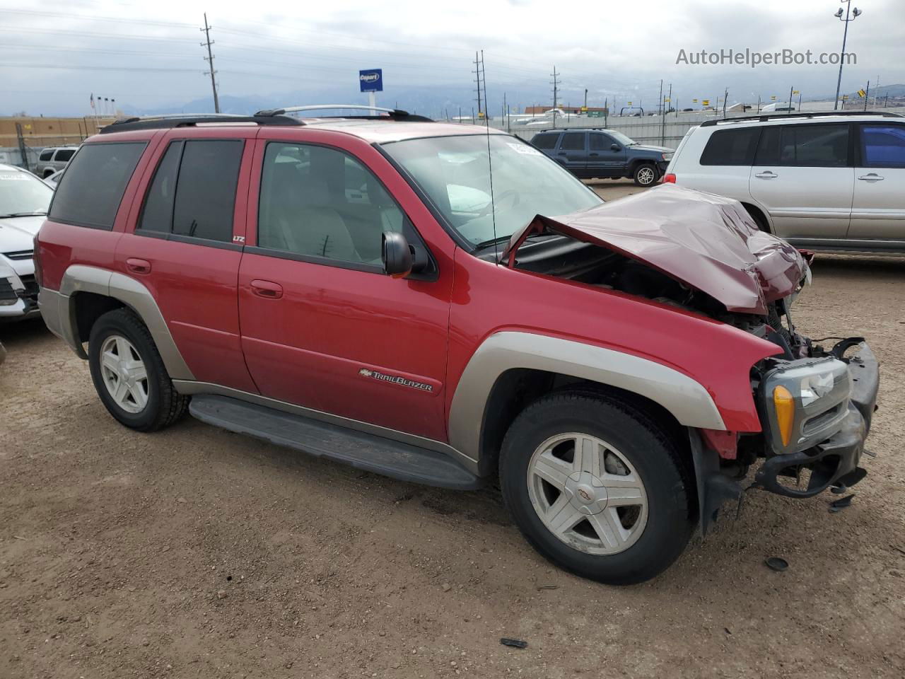 2002 Chevrolet Trailblazer  Red vin: 1GNDT13SX22482373