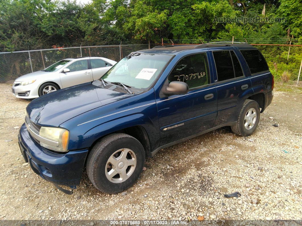 2002 Chevrolet Trailblazer Ls Blue vin: 1GNDT13SX22514884