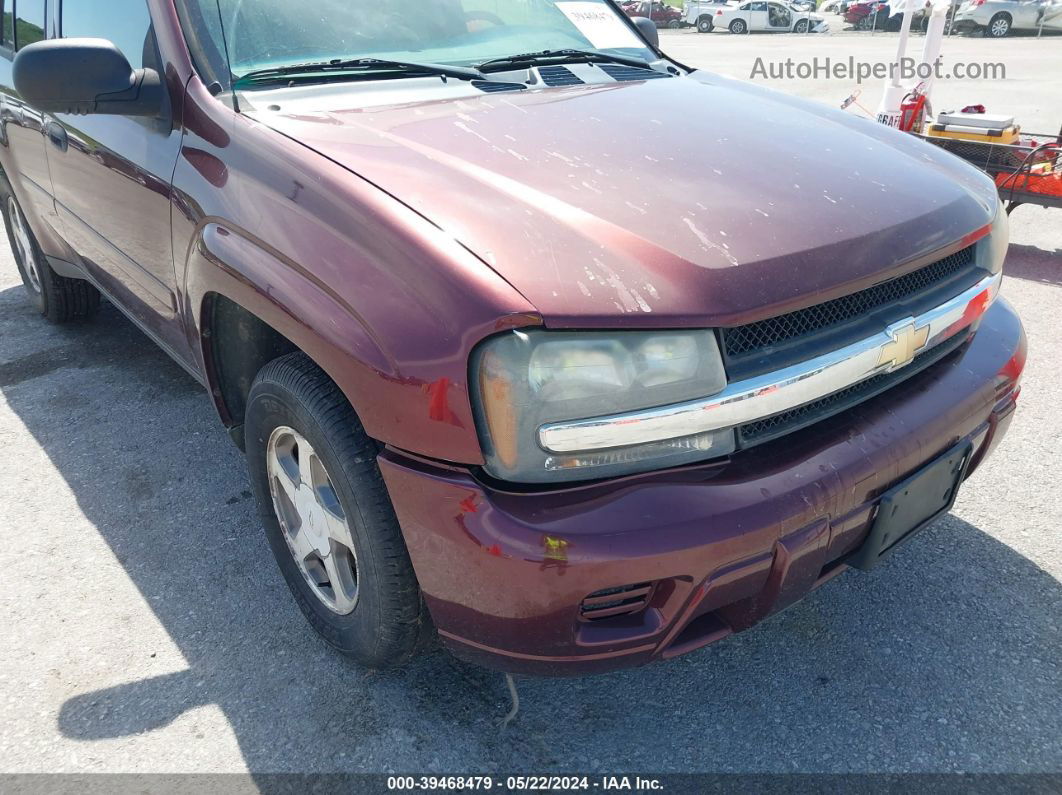 2006 Chevrolet Trailblazer Ls Maroon vin: 1GNDT13SX62159141