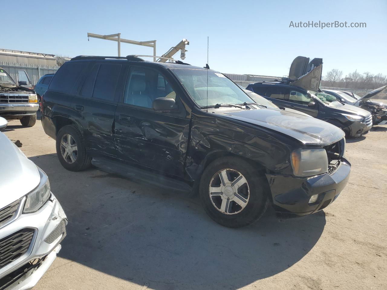 2006 Chevrolet Trailblazer Ls Black vin: 1GNDT13SX62161925