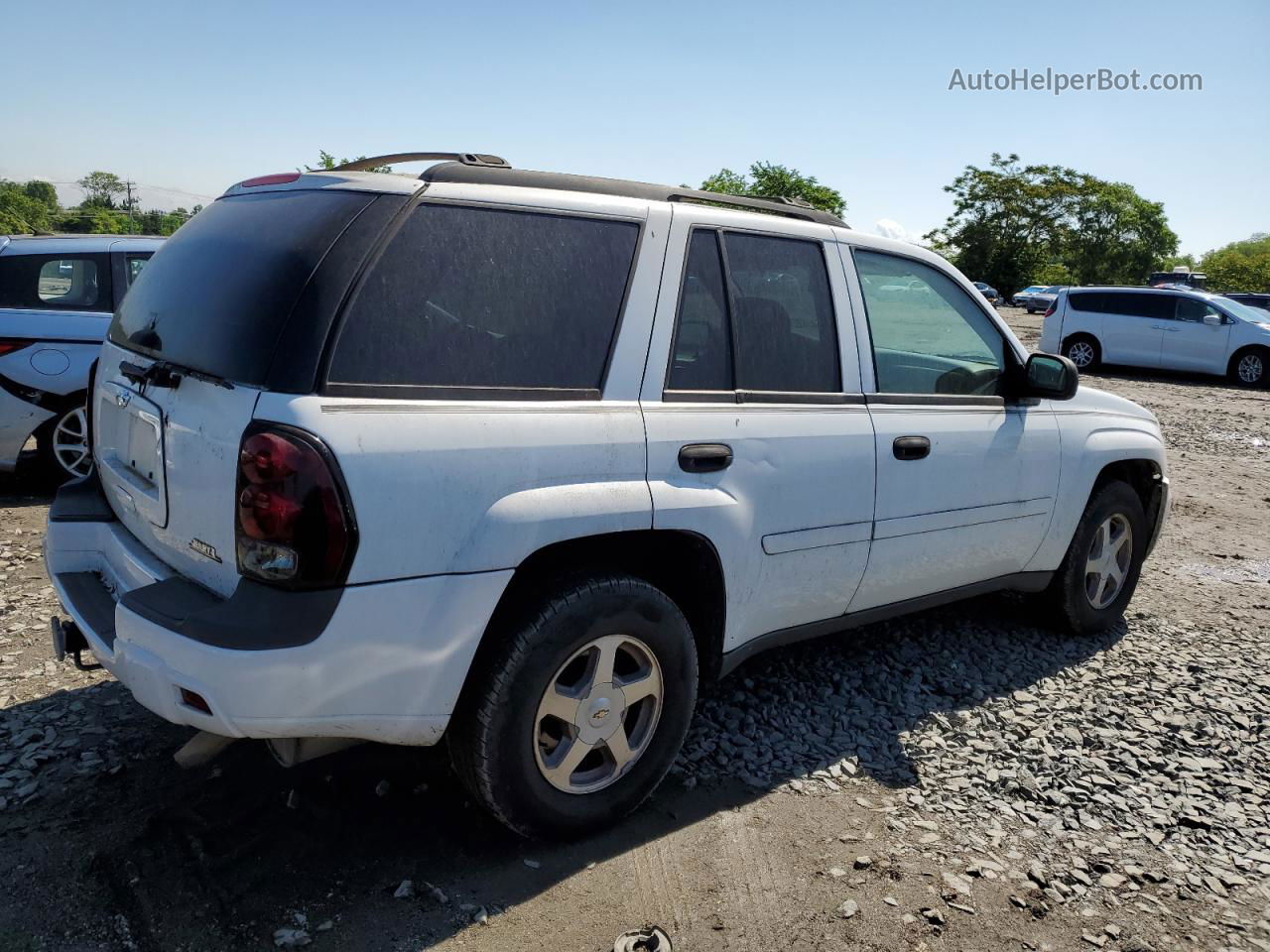 2006 Chevrolet Trailblazer Ls White vin: 1GNDT13SX62177994