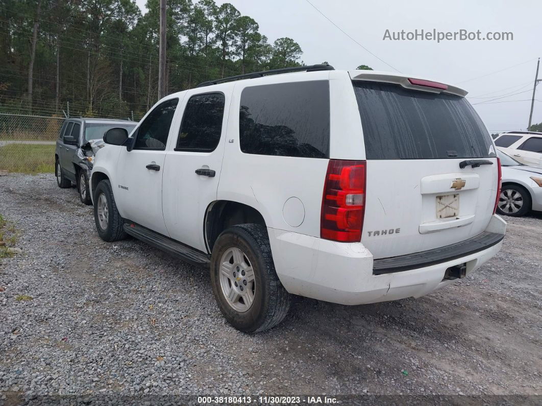 2007 Chevrolet Tahoe Ls White vin: 1GNEC13J67R151008