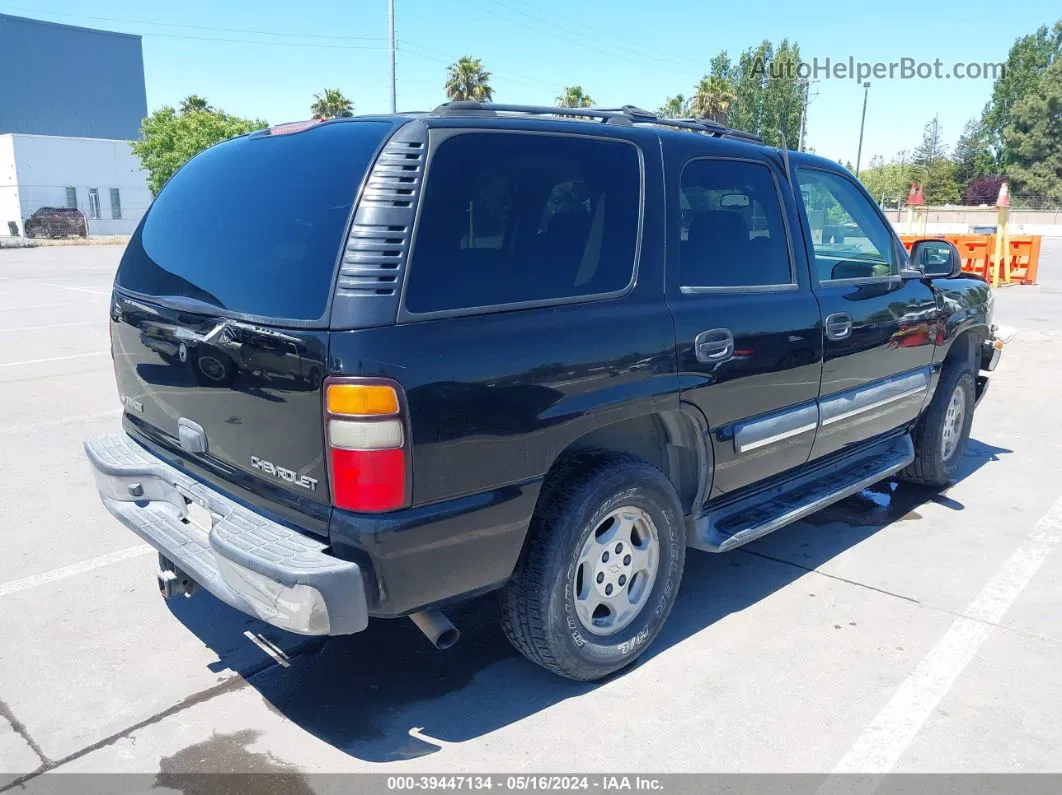 2004 Chevrolet Tahoe Ls Black vin: 1GNEC13T74R120007