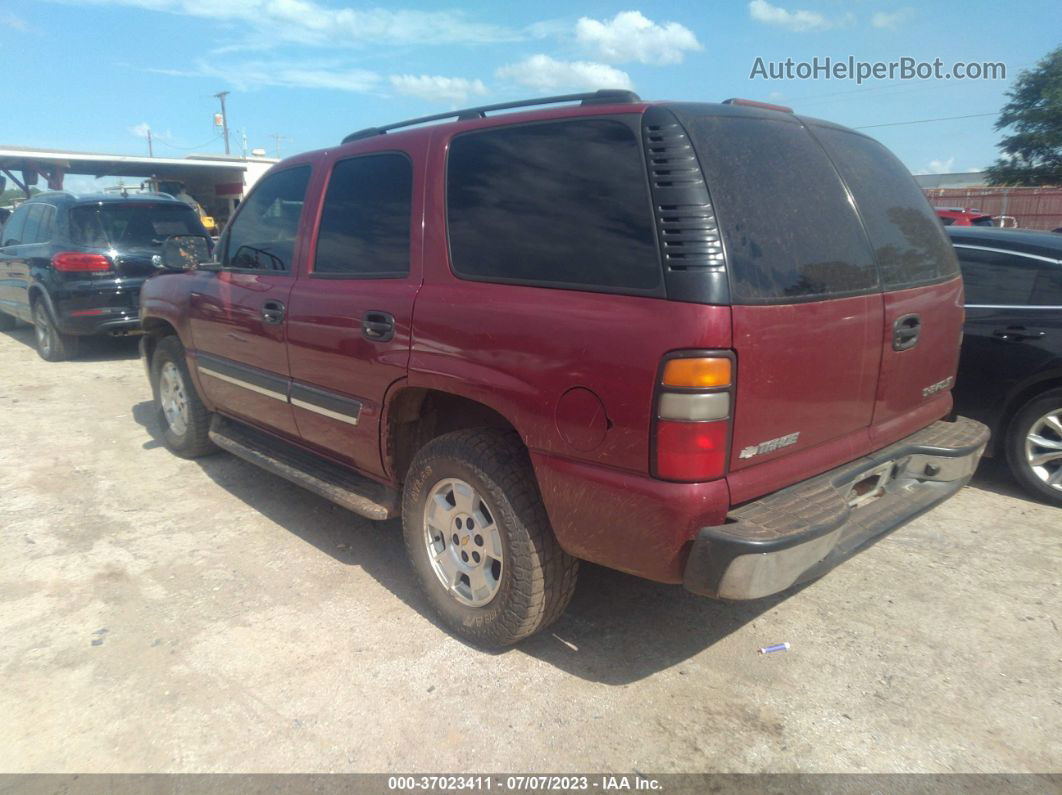 2004 Chevrolet Tahoe Ls Maroon vin: 1GNEC13V04R232200