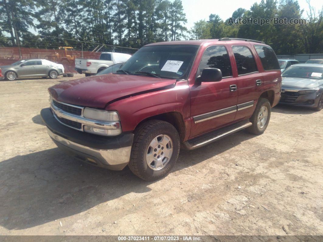 2004 Chevrolet Tahoe Ls Maroon vin: 1GNEC13V04R232200