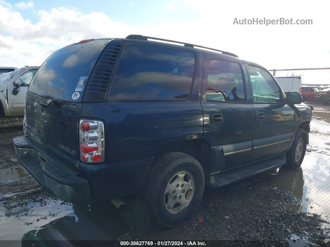 2004 Chevrolet Tahoe Ls Blue vin: 1GNEC13V74R123572