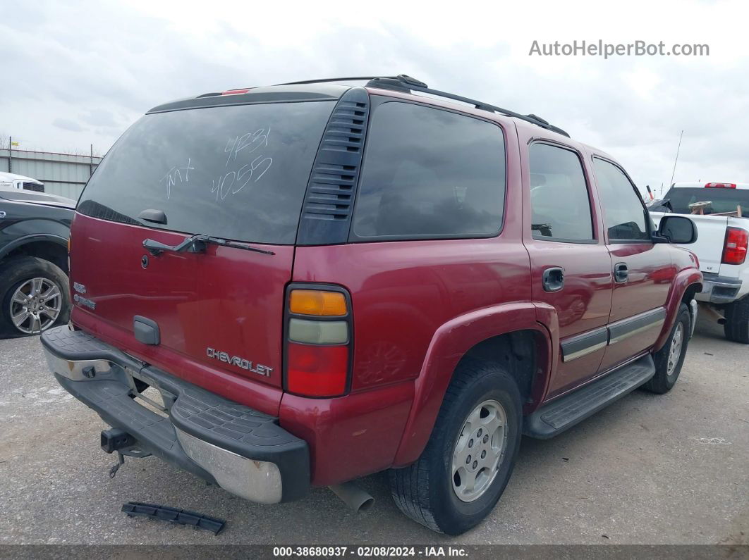 2004 Chevrolet Tahoe Ls Red vin: 1GNEC13Z74R314055