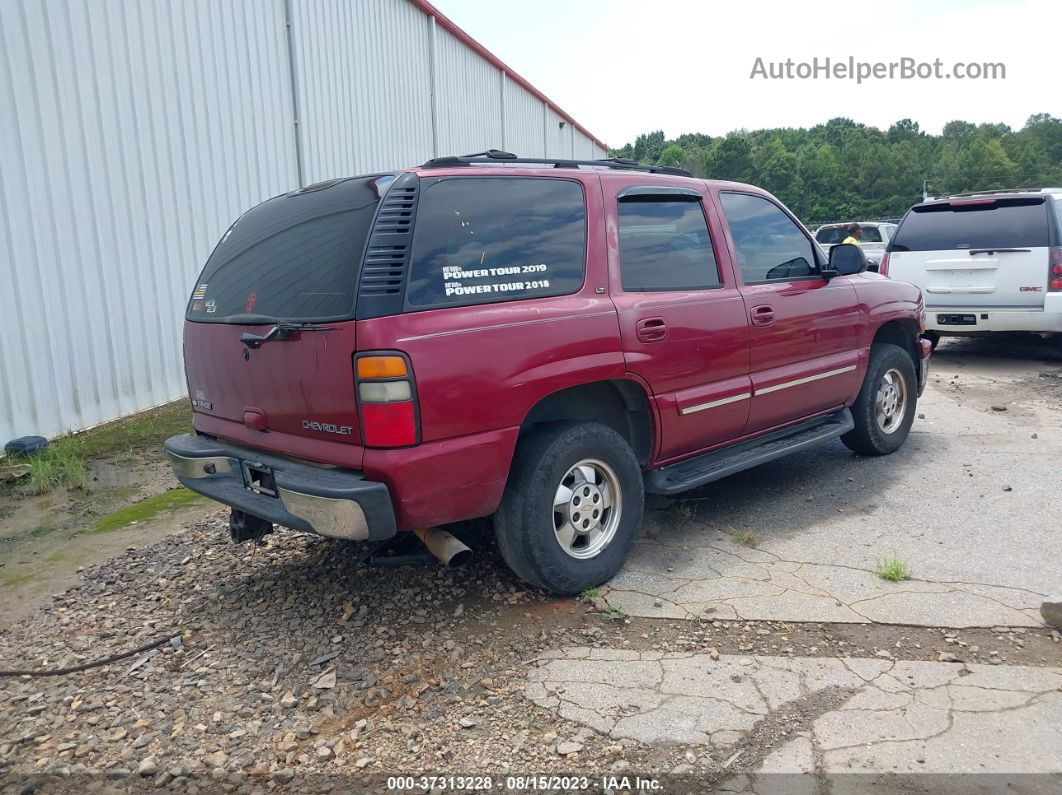 2004 Chevrolet Tahoe Lt Maroon vin: 1GNEC13Z84J138437