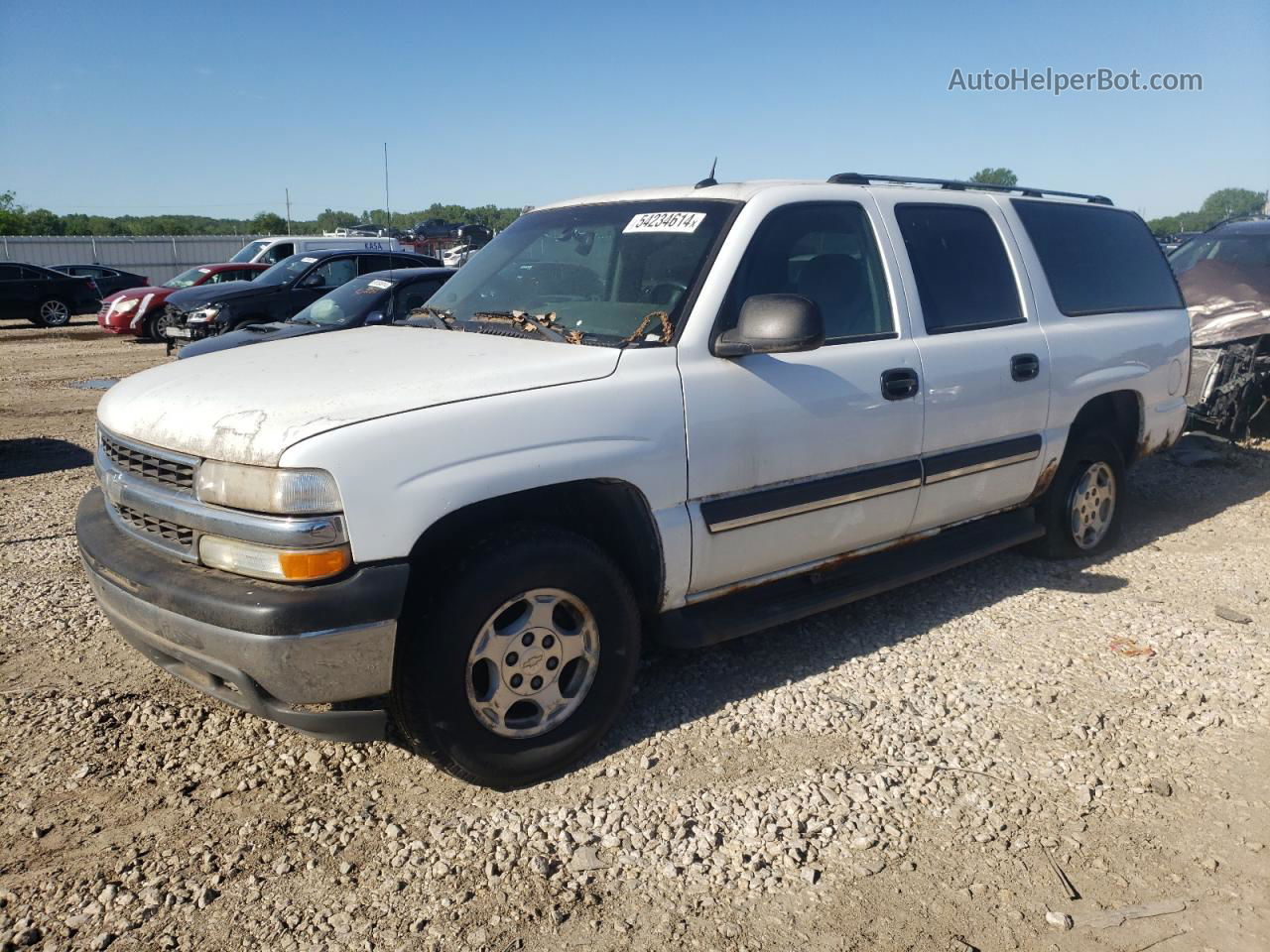 2005 Chevrolet Suburban C1500 White vin: 1GNEC16Z65J101643