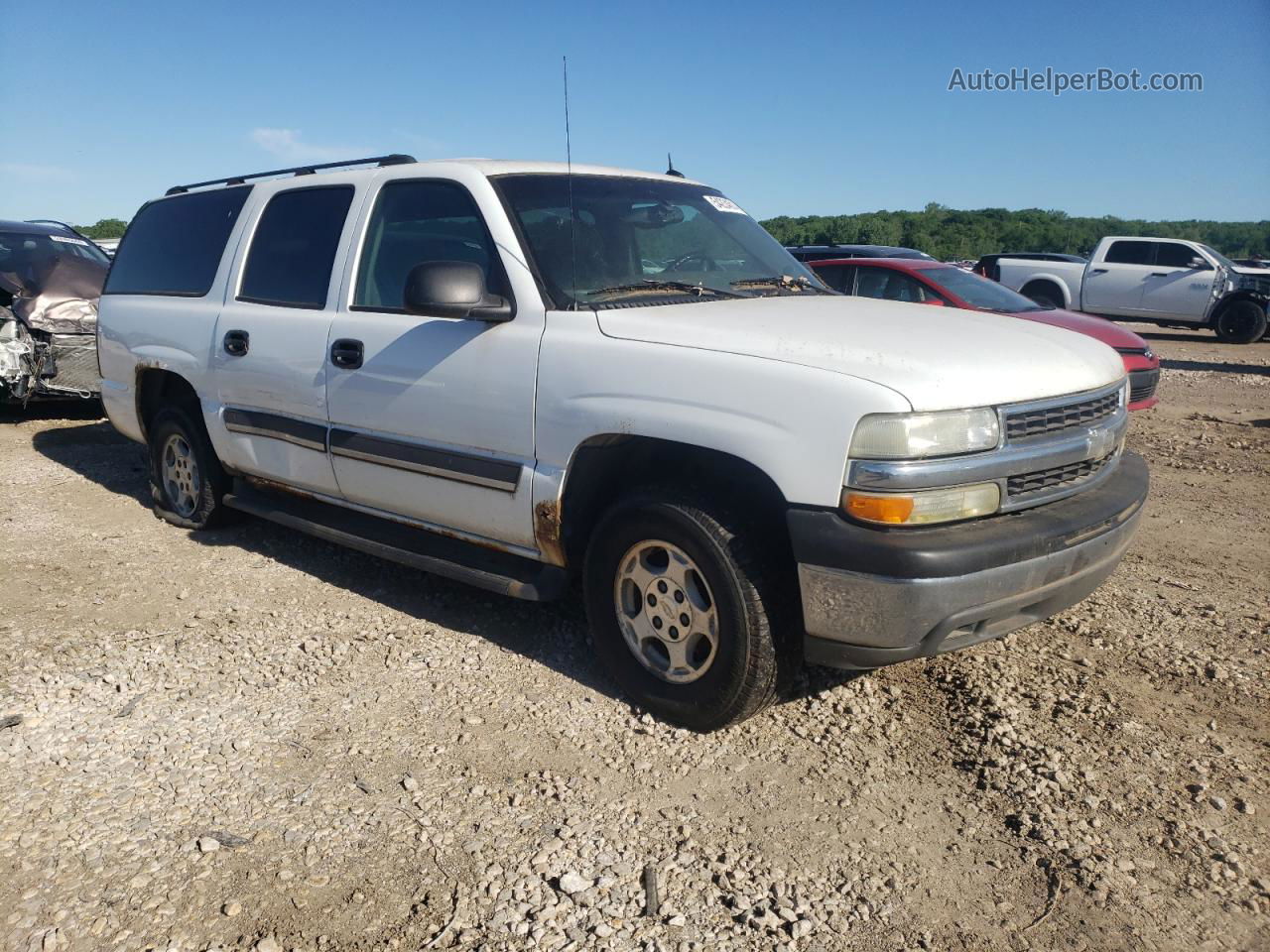 2005 Chevrolet Suburban C1500 White vin: 1GNEC16Z65J101643