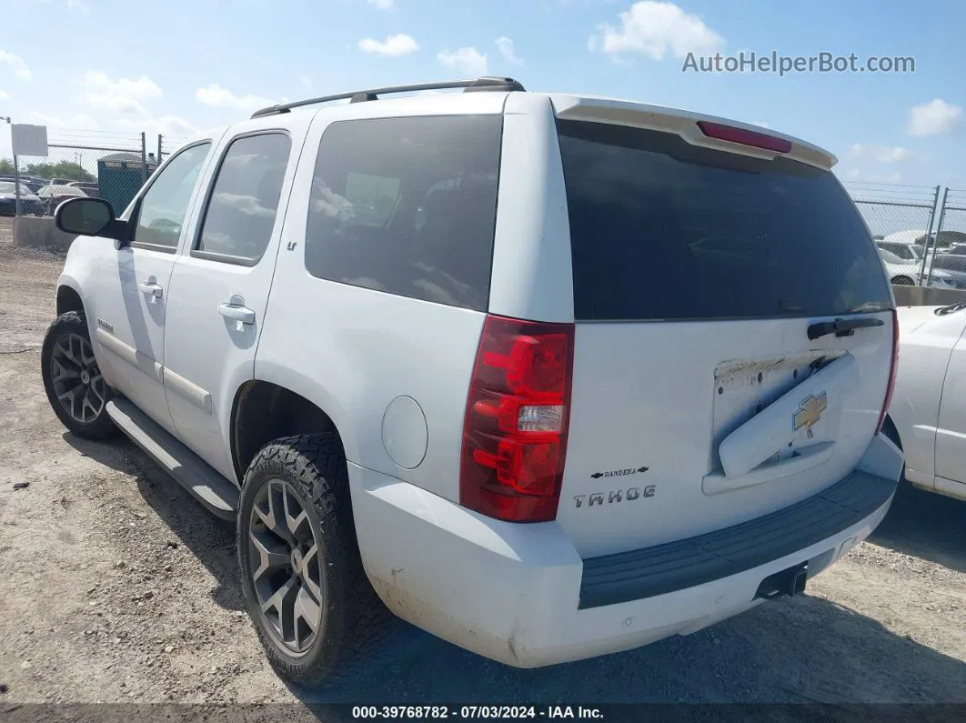 2007 Chevrolet Tahoe Lt White vin: 1GNEK13047R128594