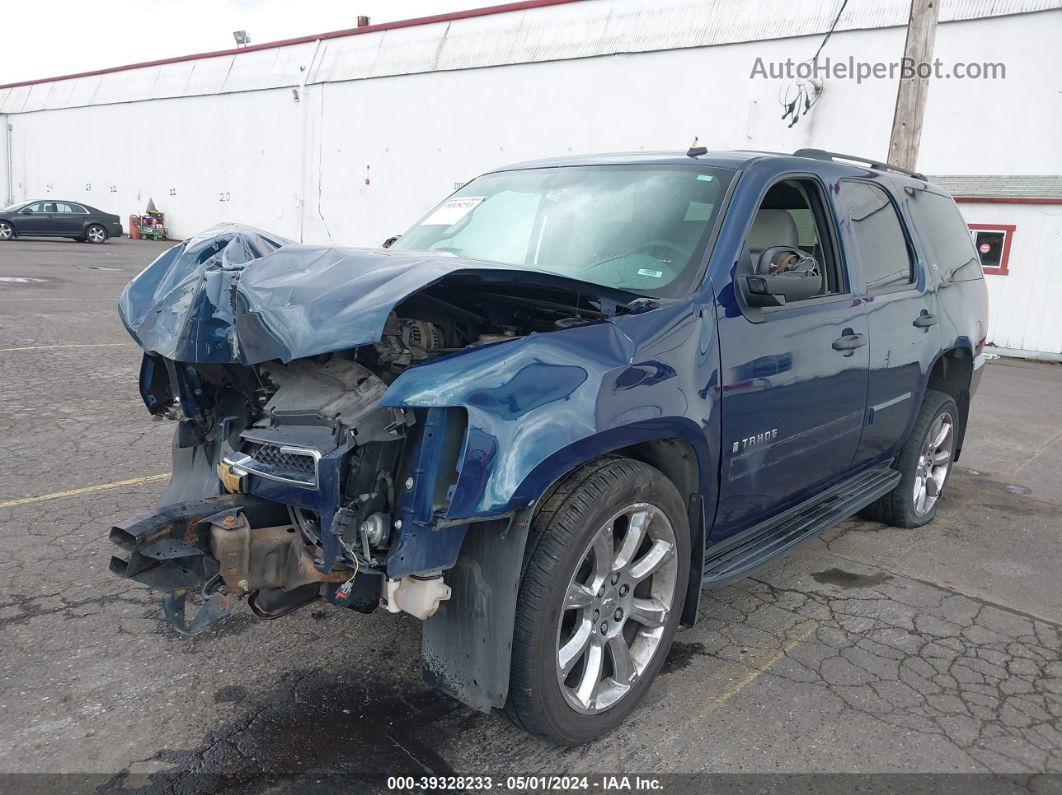 2007 Chevrolet Tahoe Ls Blue vin: 1GNEK13087J100344