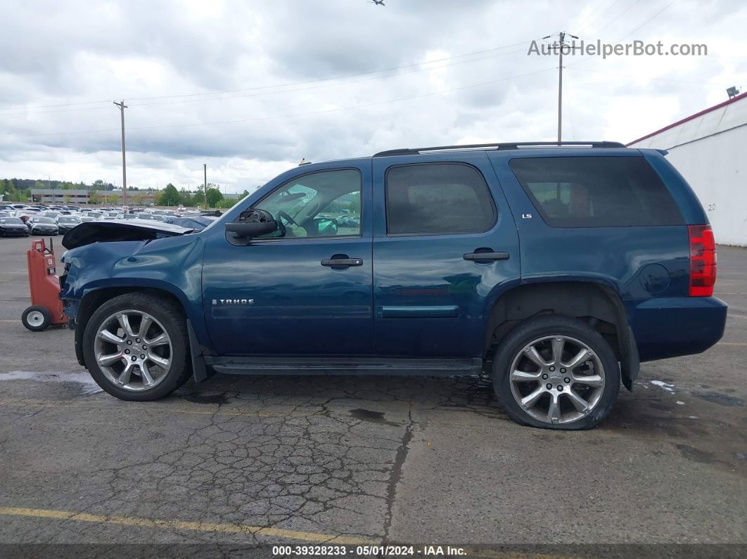 2007 Chevrolet Tahoe Ls Blue vin: 1GNEK13087J100344