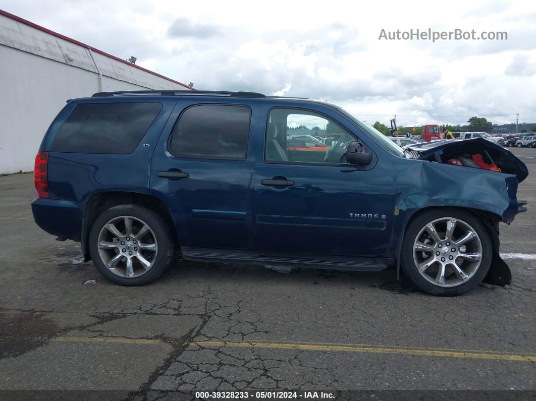 2007 Chevrolet Tahoe Ls Blue vin: 1GNEK13087J100344