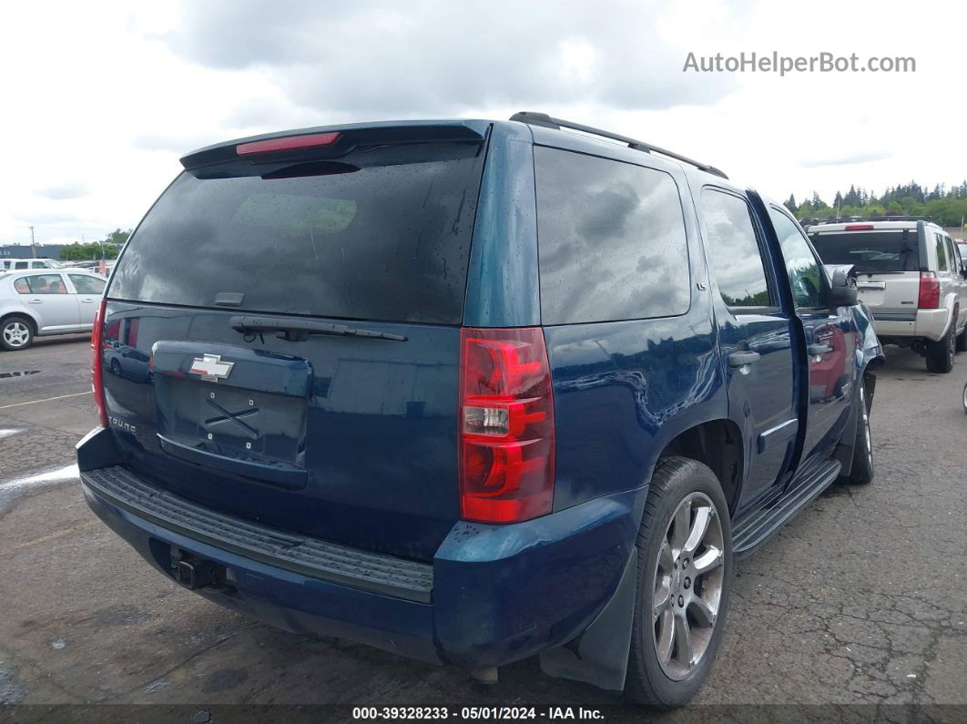 2007 Chevrolet Tahoe Ls Blue vin: 1GNEK13087J100344