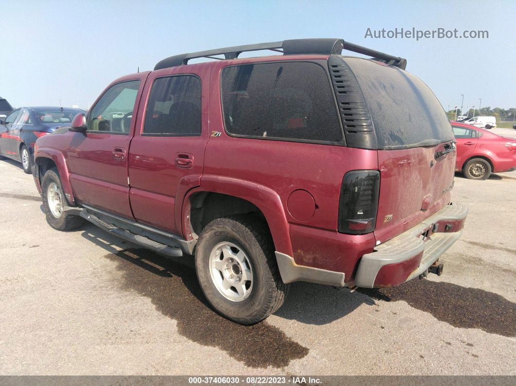 2004 Chevrolet Tahoe Z71 Maroon vin: 1GNEK13T54R304476