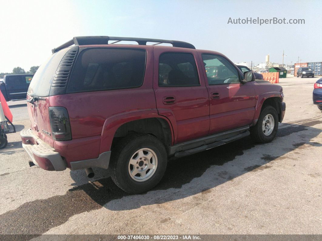 2004 Chevrolet Tahoe Z71 Maroon vin: 1GNEK13T54R304476