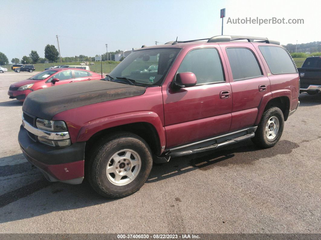 2004 Chevrolet Tahoe Z71 Maroon vin: 1GNEK13T54R304476