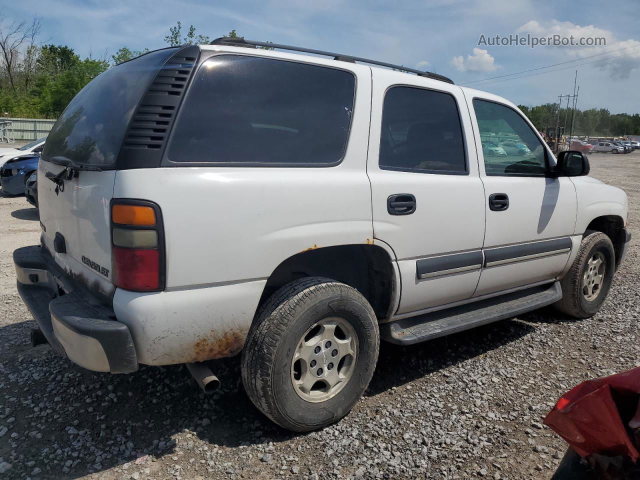 2004 Chevrolet Tahoe K1500 White vin: 1GNEK13V44R201034