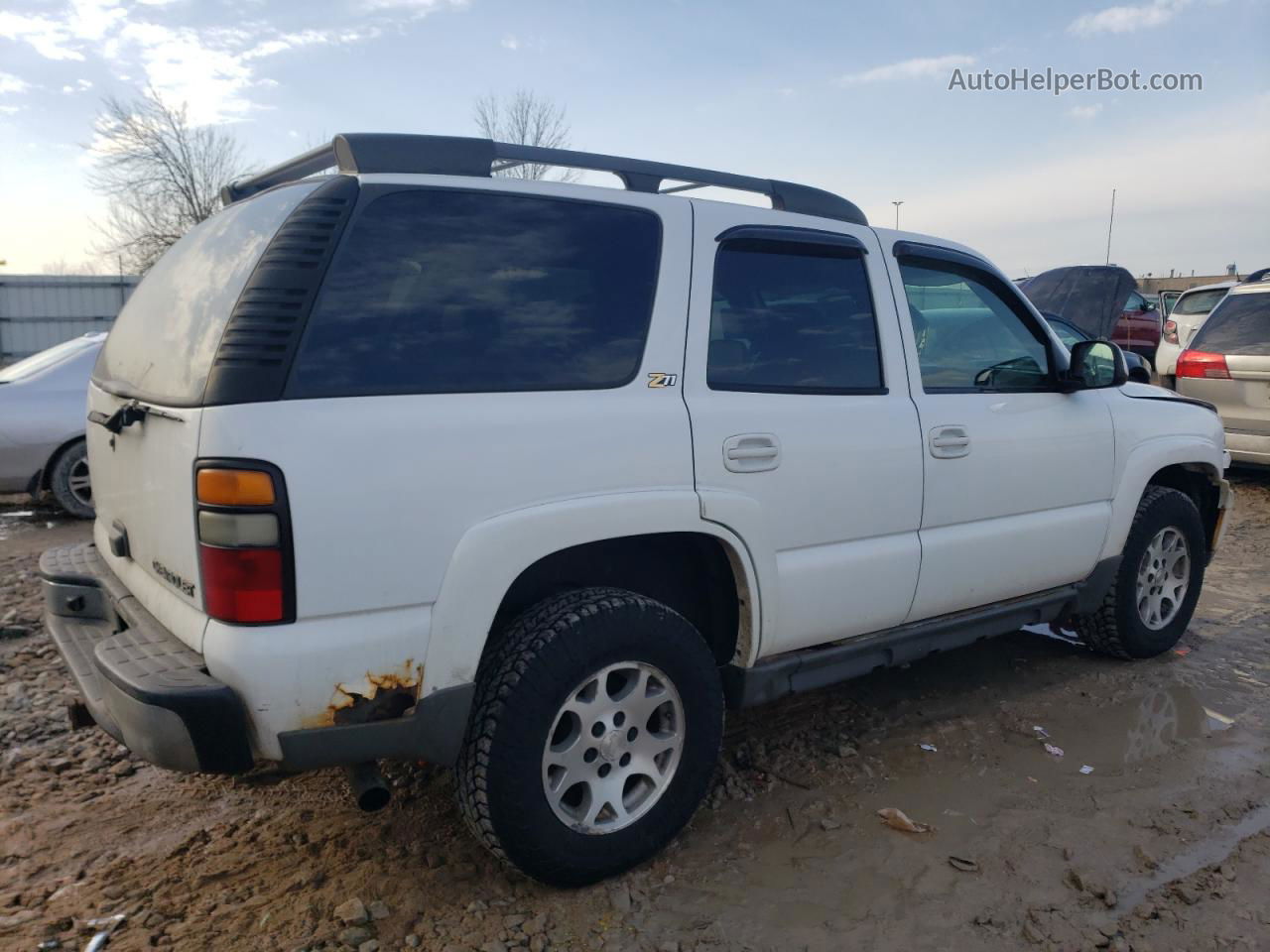 2004 Chevrolet Tahoe K1500 White vin: 1GNEK13Z44R233159