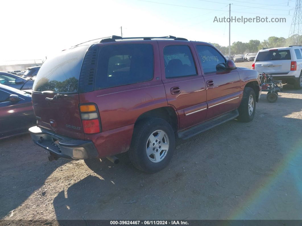 2004 Chevrolet Tahoe Lt Burgundy vin: 1GNEK13Z54J164383