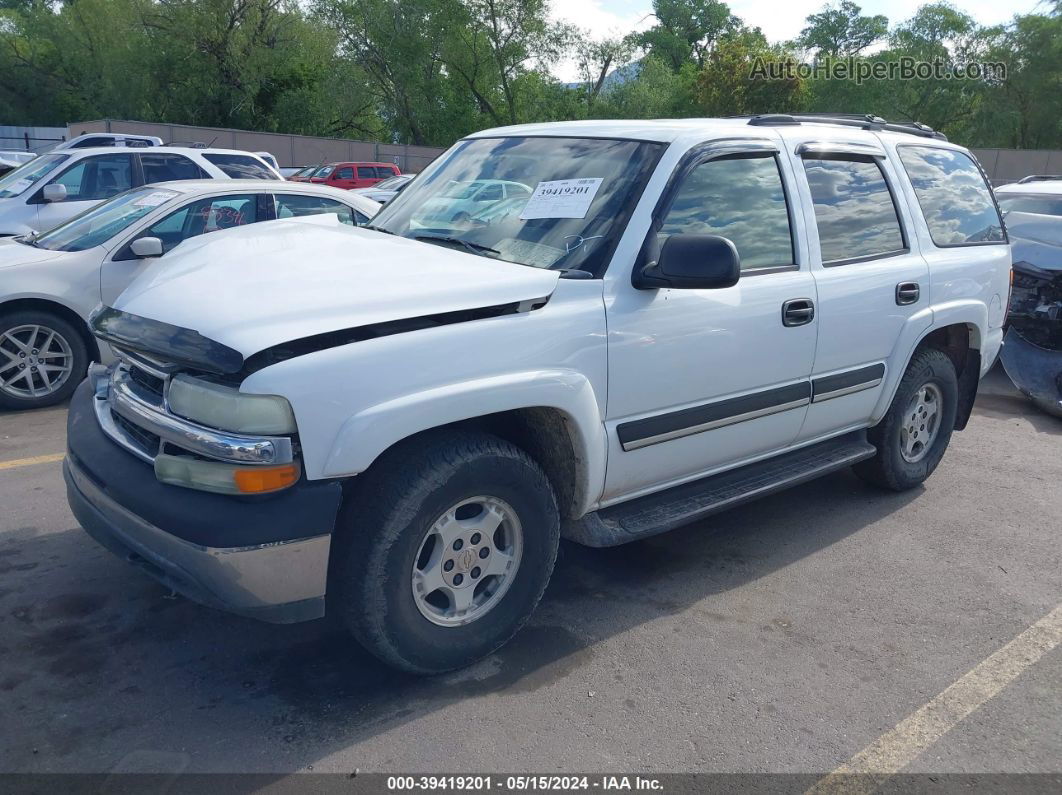 2004 Chevrolet Tahoe Ls White vin: 1GNEK13Z74J222008