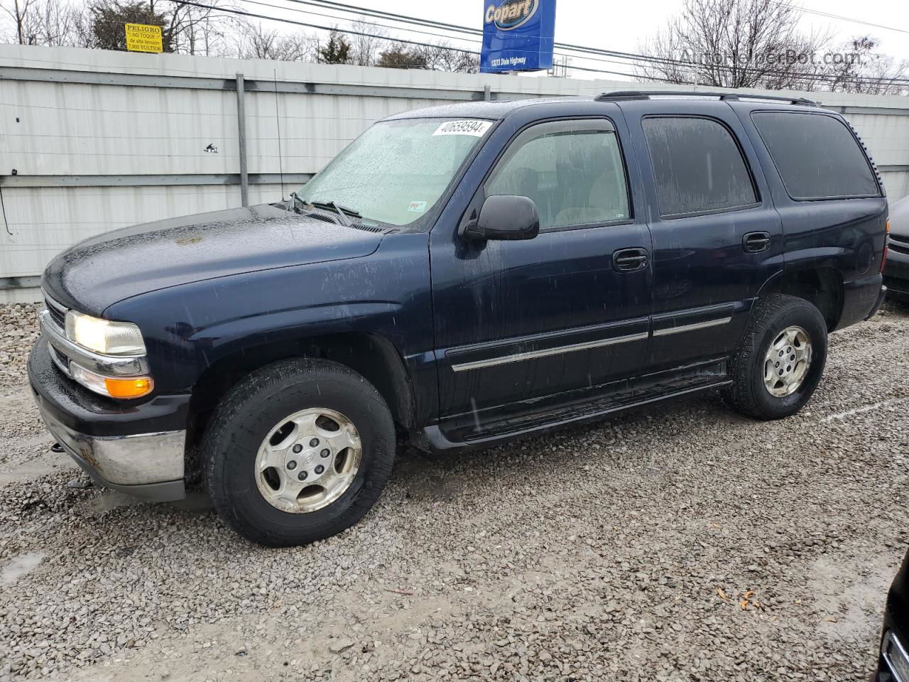 2004 Chevrolet Tahoe K1500 Blue vin: 1GNEK13Z74J289160