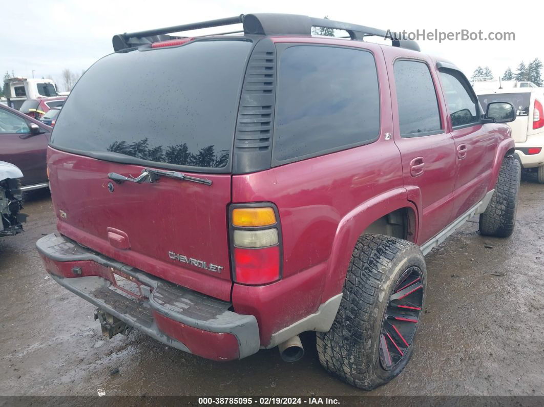 2004 Chevrolet Tahoe Z71 Maroon vin: 1GNEK13Z94R221119