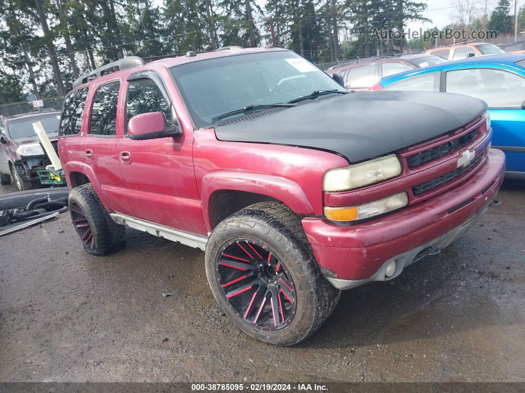 2004 Chevrolet Tahoe Z71 Maroon vin: 1GNEK13Z94R221119