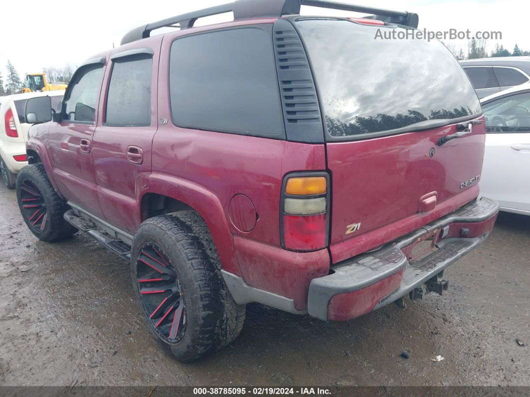 2004 Chevrolet Tahoe Z71 Maroon vin: 1GNEK13Z94R221119