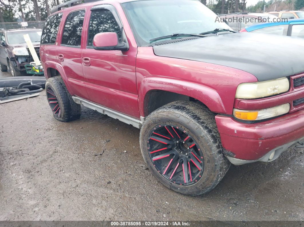 2004 Chevrolet Tahoe Z71 Maroon vin: 1GNEK13Z94R221119