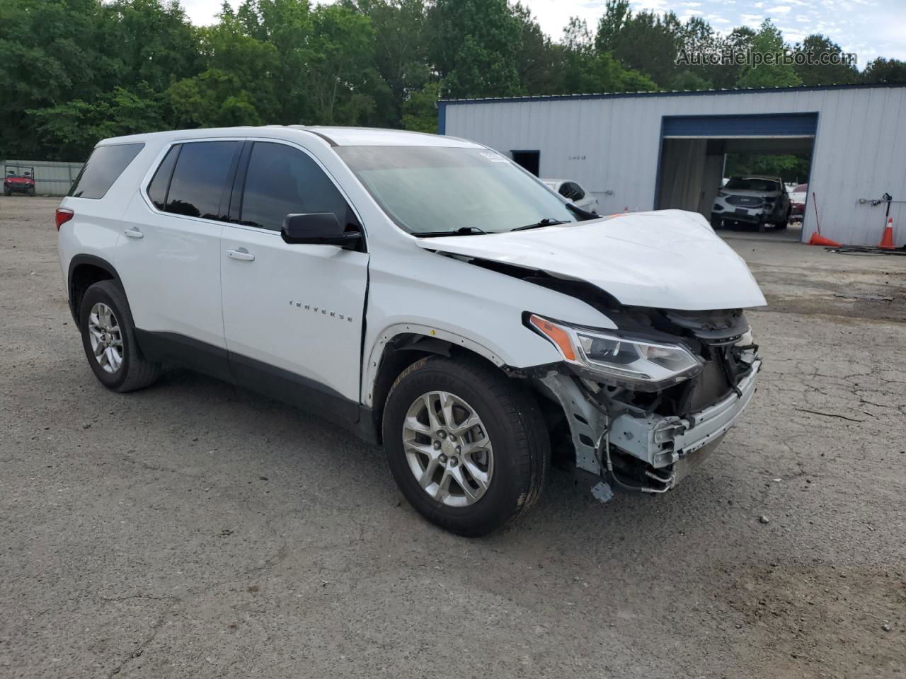 2020 Chevrolet Traverse Ls White vin: 1GNERFKW1LJ280632