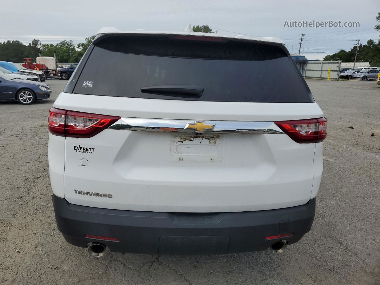 2020 Chevrolet Traverse Ls White vin: 1GNERFKW1LJ280632