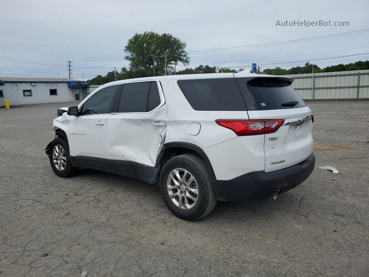 2020 Chevrolet Traverse Ls White vin: 1GNERFKW1LJ280632