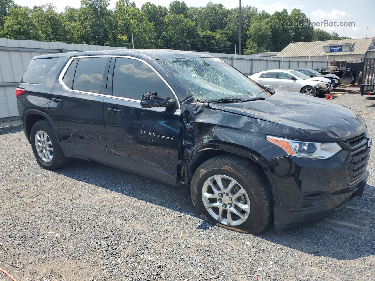 2020 Chevrolet Traverse Ls Черный vin: 1GNERFKW2LJ206975