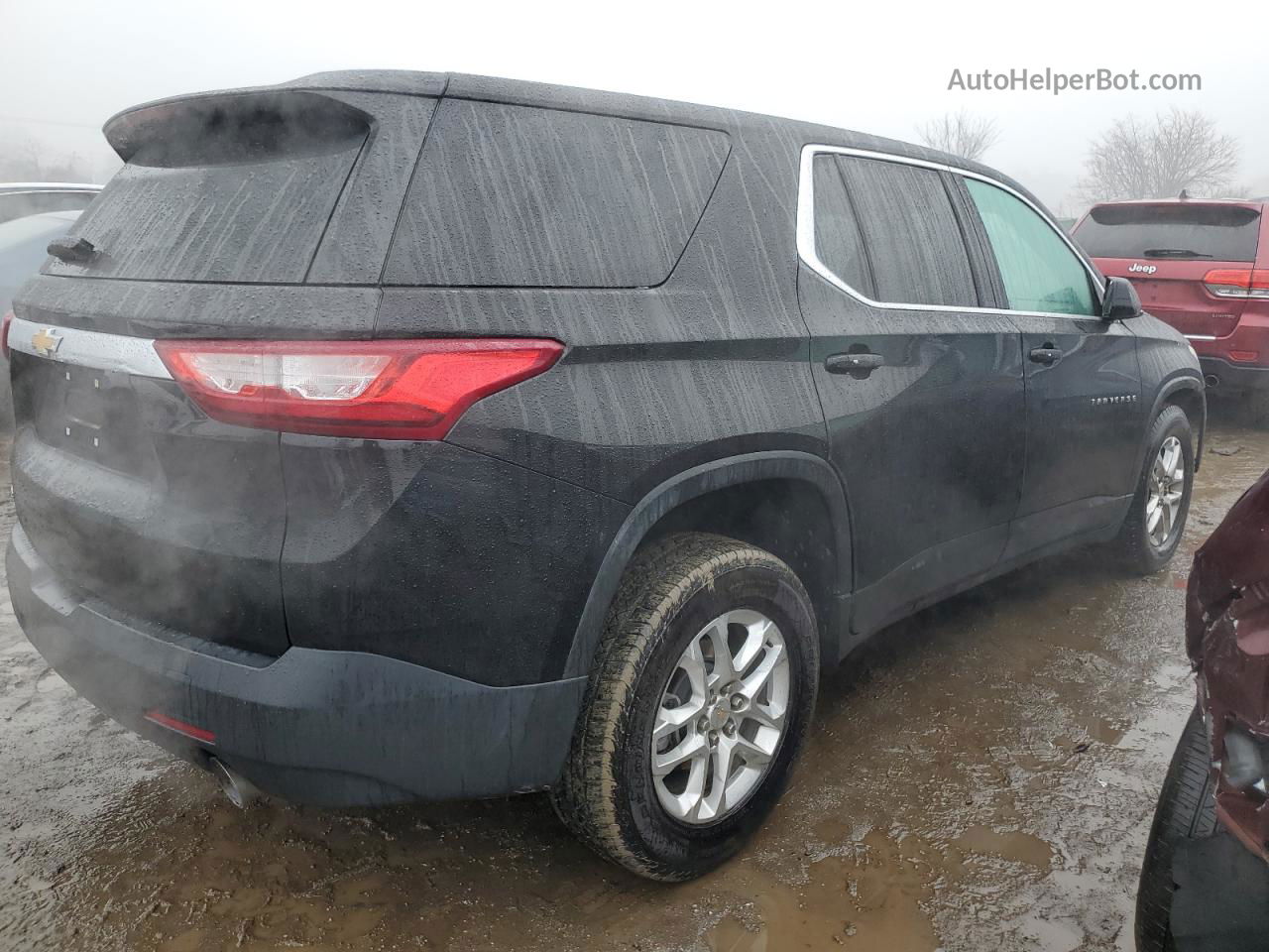 2020 Chevrolet Traverse Ls Black vin: 1GNERFKW3LJ112541