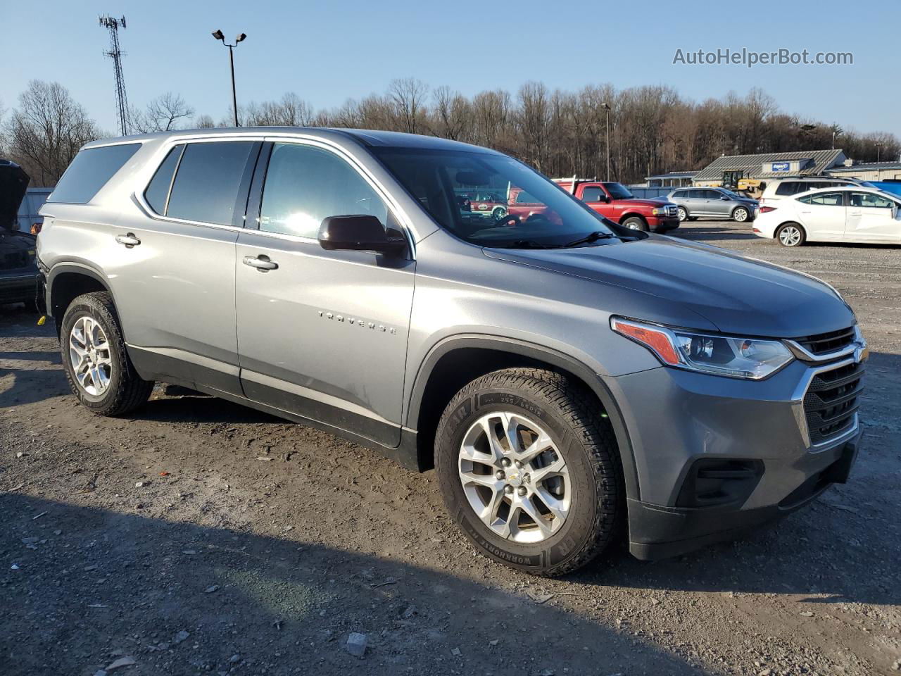 2020 Chevrolet Traverse Ls Gray vin: 1GNERFKW3LJ276422