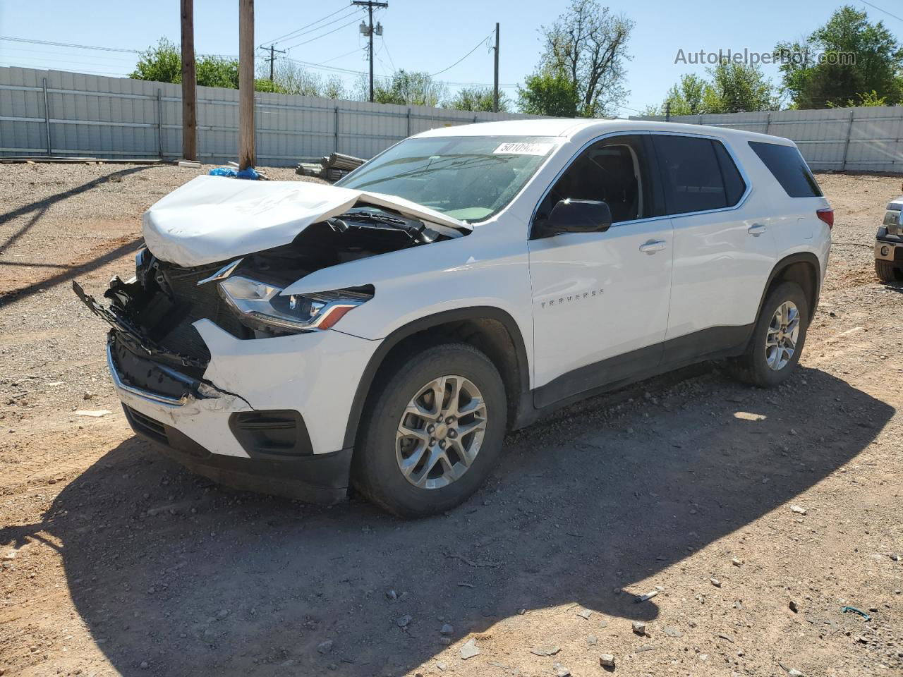 2020 Chevrolet Traverse Ls White vin: 1GNERFKW4LJ183571