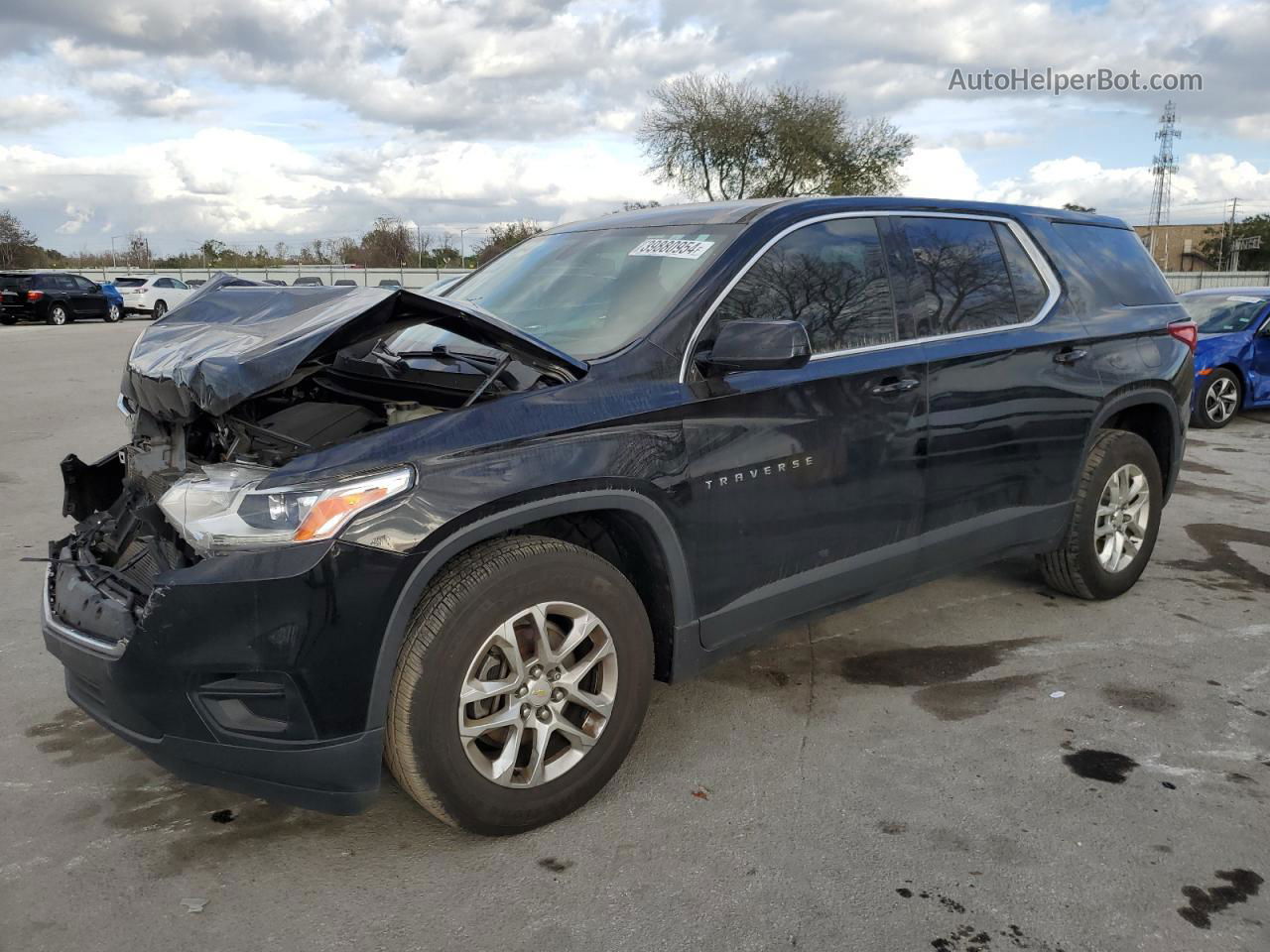 2020 Chevrolet Traverse Ls Black vin: 1GNERFKW5LJ253045