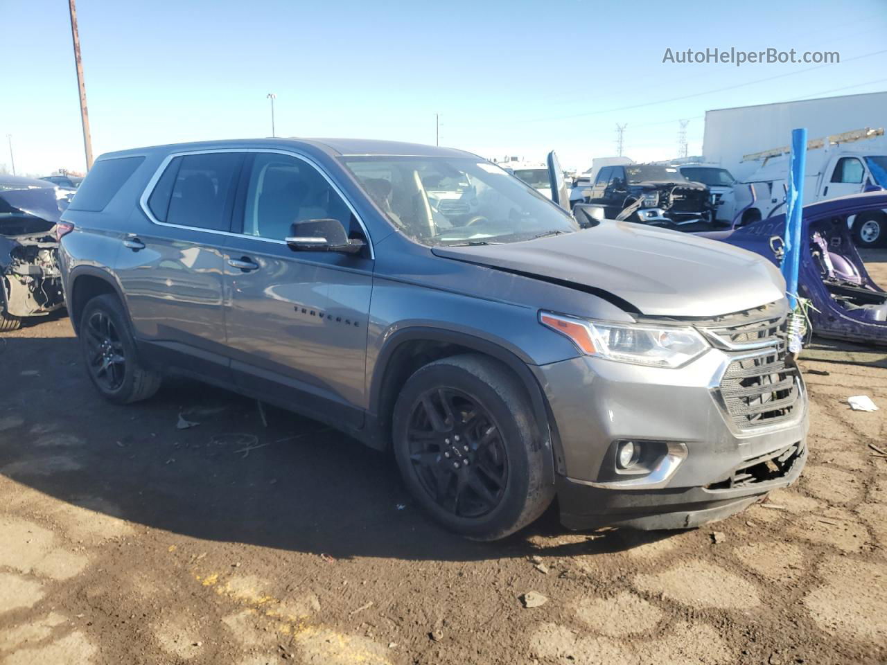 2020 Chevrolet Traverse Ls Серый vin: 1GNERFKW6LJ234908