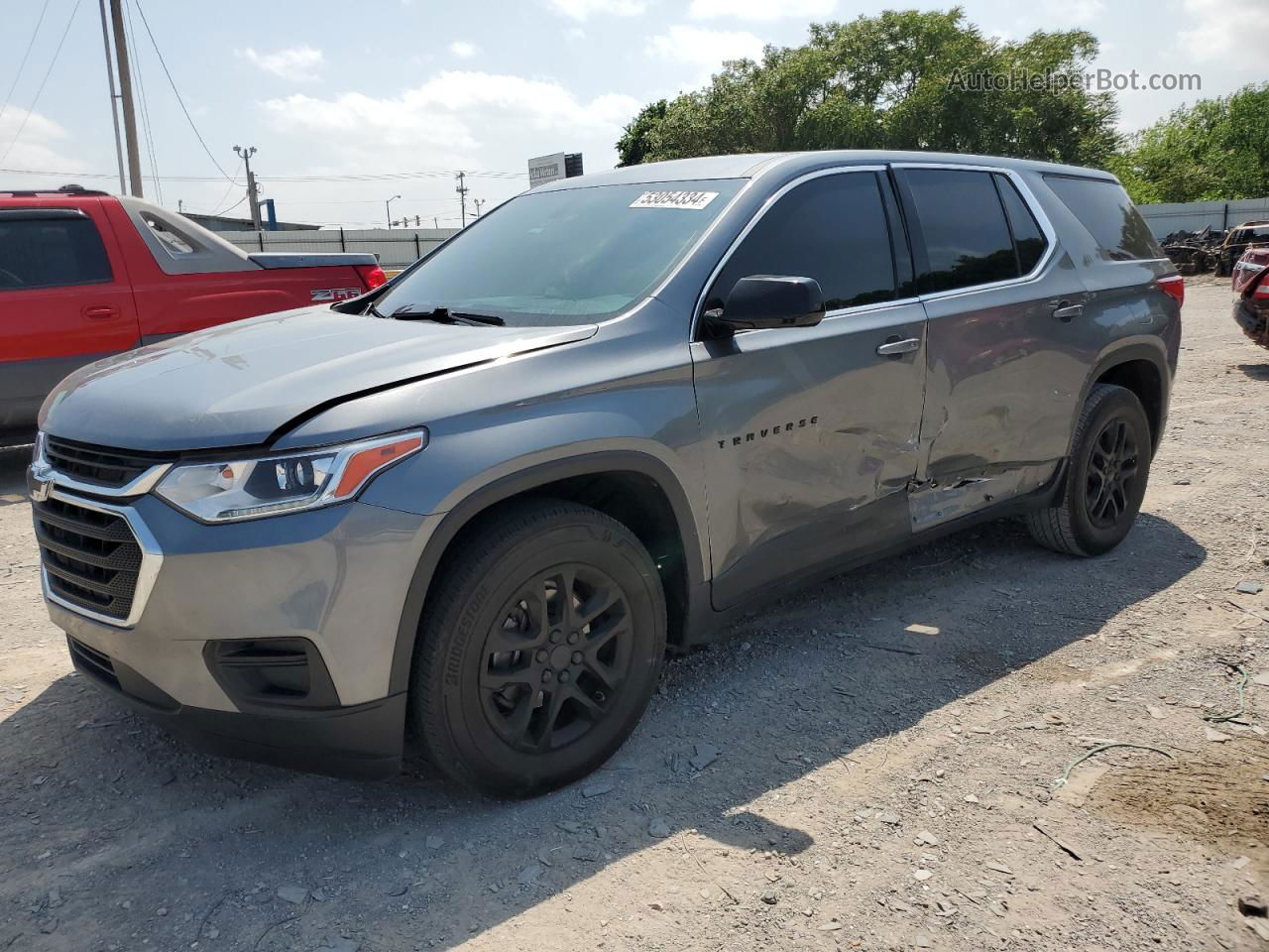 2020 Chevrolet Traverse Ls Gray vin: 1GNERFKW7LJ193382