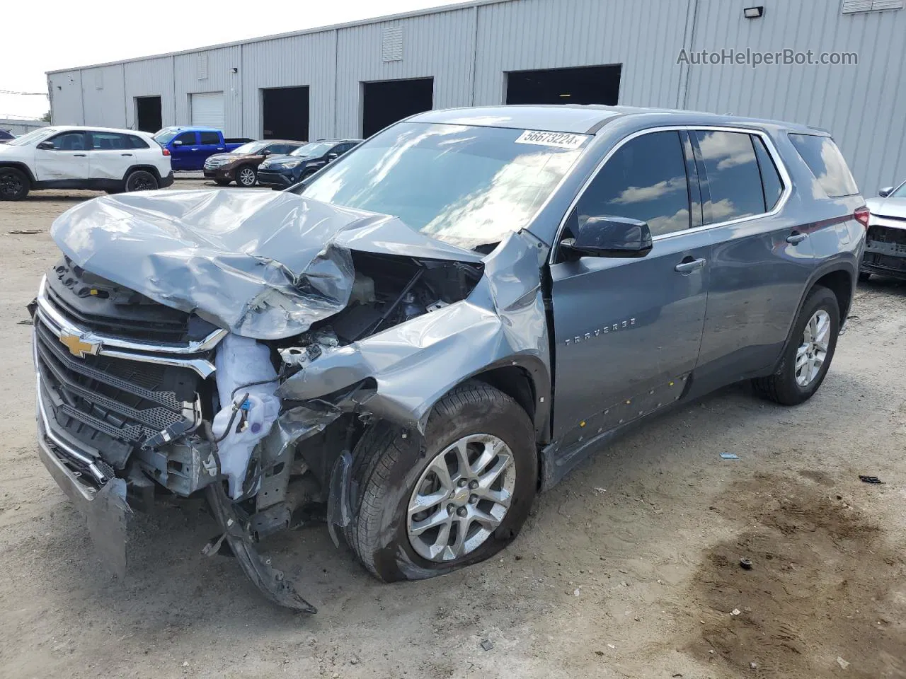 2020 Chevrolet Traverse Ls Gray vin: 1GNERFKW7LJ265553