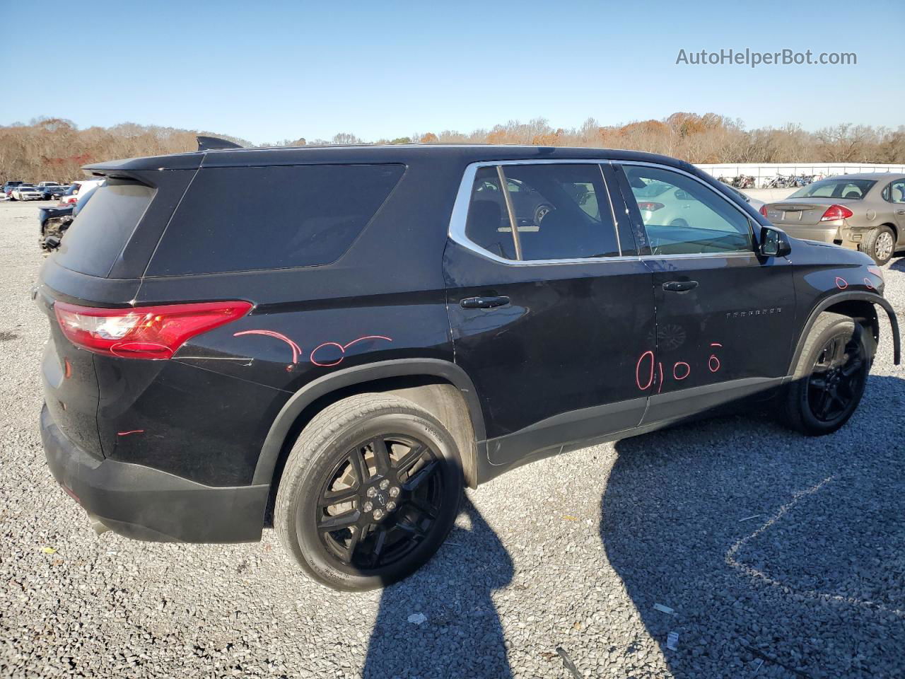 2020 Chevrolet Traverse Ls Black vin: 1GNERFKW7LJ288363