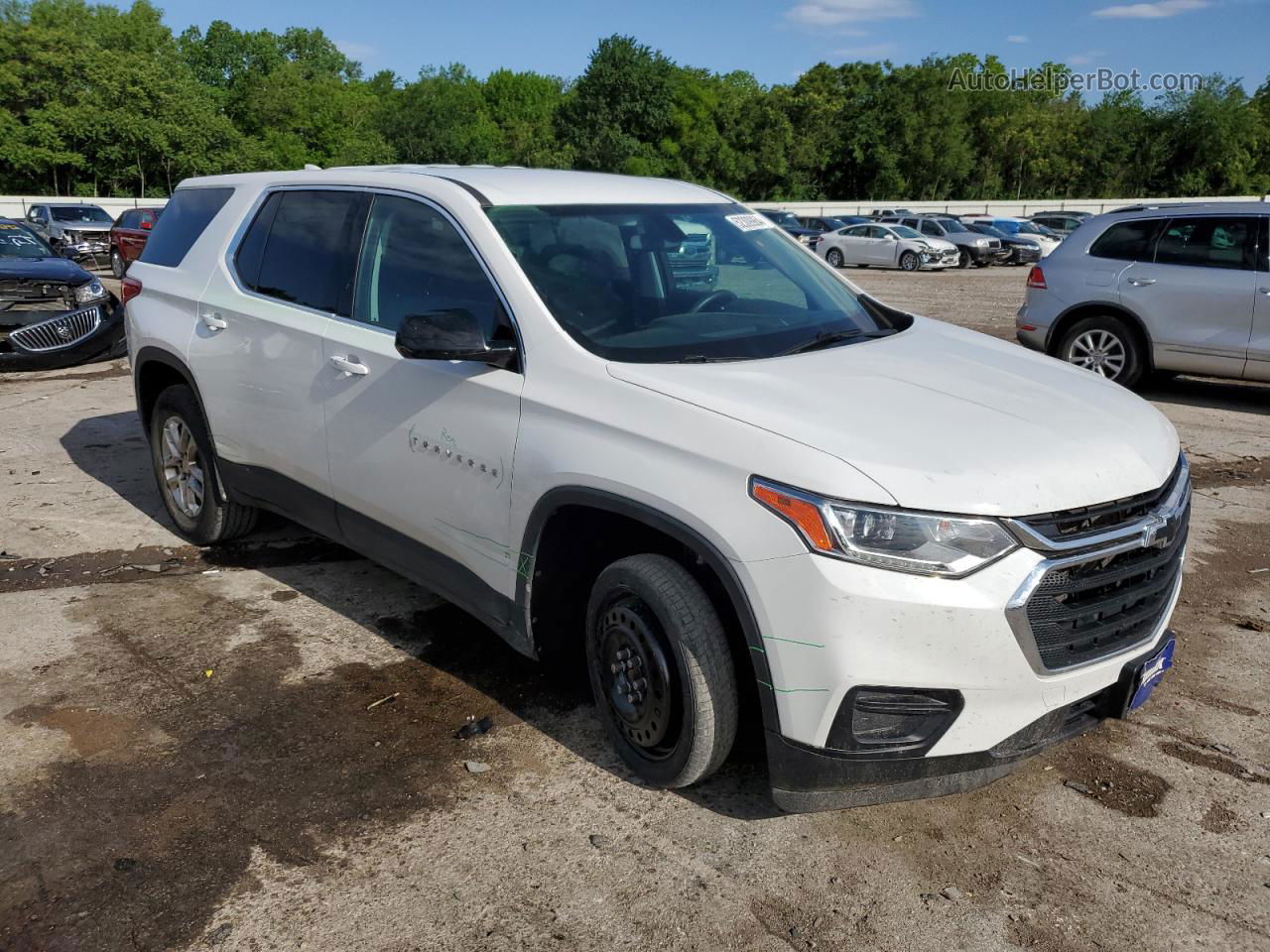 2020 Chevrolet Traverse Ls Белый vin: 1GNERFKW8LJ276898