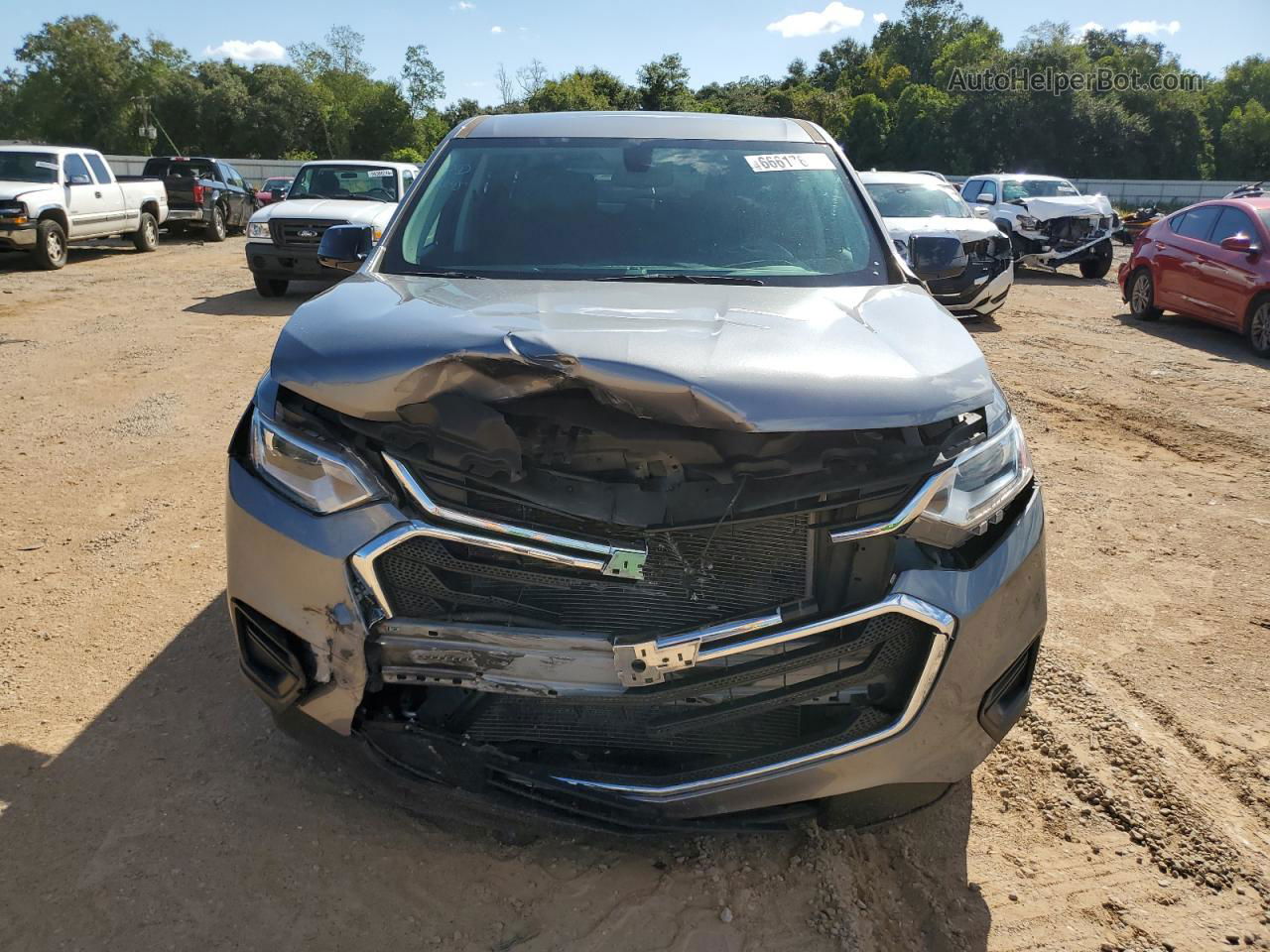 2020 Chevrolet Traverse Ls Gray vin: 1GNERFKW8LJ299534