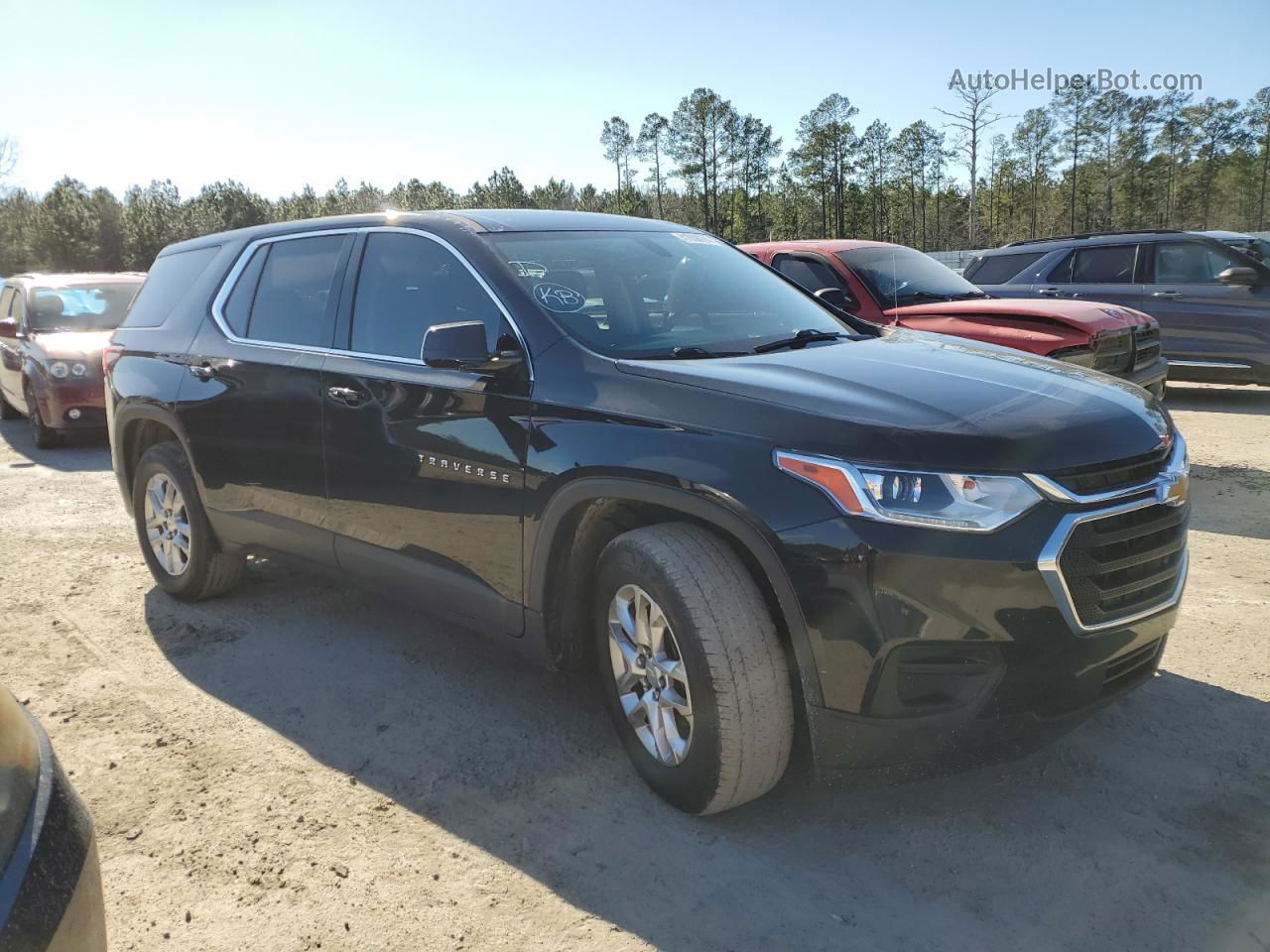 2020 Chevrolet Traverse Ls Black vin: 1GNERFKW9LJ177555